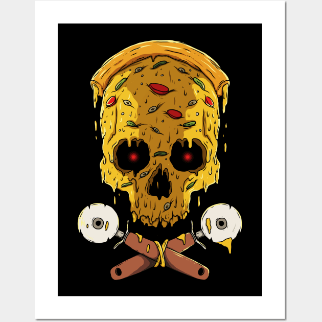 Skull Pizza Wall Art by pedrorsfernandes